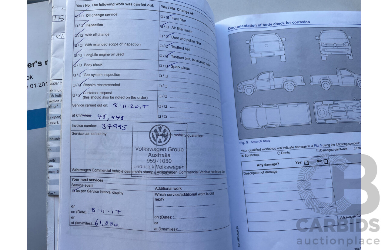 12/2015 Volkswagen Amarok Tdi420 Highline (4x4) 2H MY15 Dual Cab Utility White 2.0L