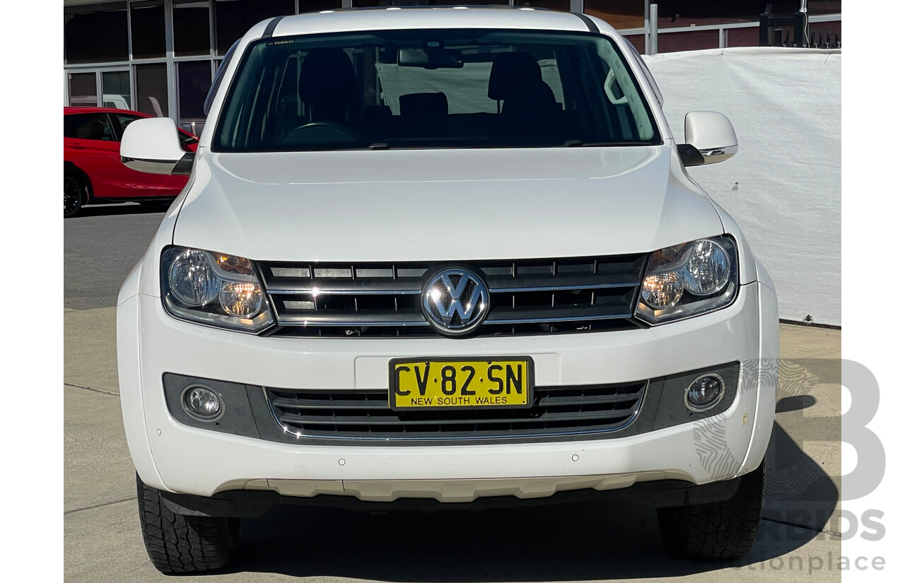 12/2015 Volkswagen Amarok Tdi420 Highline (4x4) 2H MY15 Dual Cab Utility White 2.0L