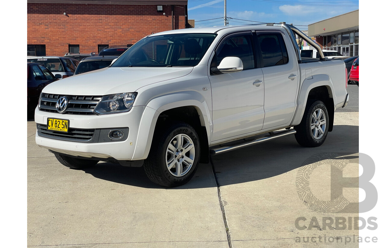12/2015 Volkswagen Amarok Tdi420 Highline (4x4) 2H MY15 Dual Cab Utility White 2.0L