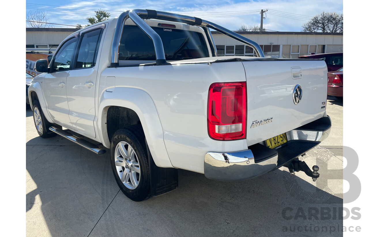 12/2015 Volkswagen Amarok Tdi420 Highline (4x4) 2H MY15 Dual Cab Utility White 2.0L