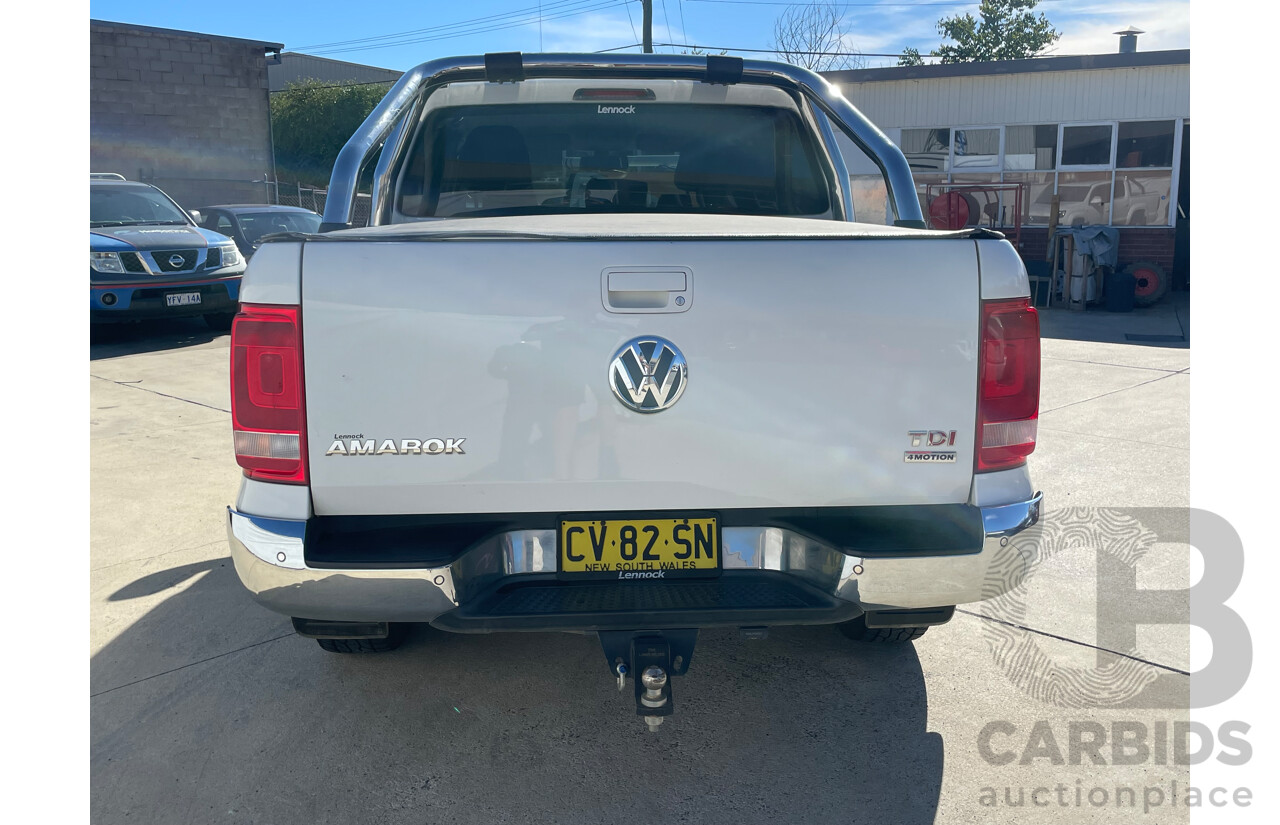 12/2015 Volkswagen Amarok Tdi420 Highline (4x4) 2H MY15 Dual Cab Utility White 2.0L