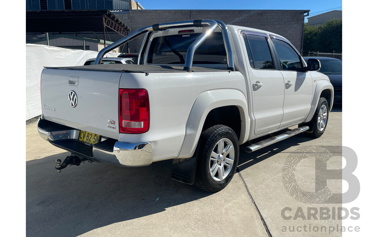 12/2015 Volkswagen Amarok Tdi420 Highline (4x4) 2H MY15 Dual Cab Utility White 2.0L