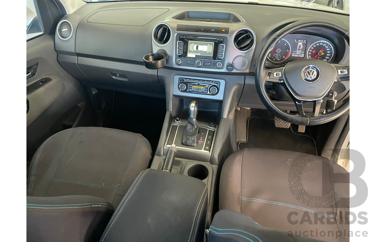 12/2015 Volkswagen Amarok Tdi420 Highline (4x4) 2H MY15 Dual Cab Utility White 2.0L