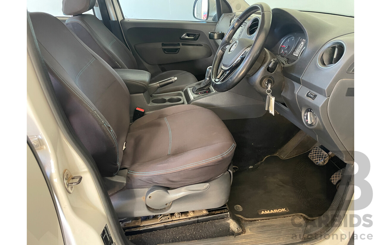 12/2015 Volkswagen Amarok Tdi420 Highline (4x4) 2H MY15 Dual Cab Utility White 2.0L