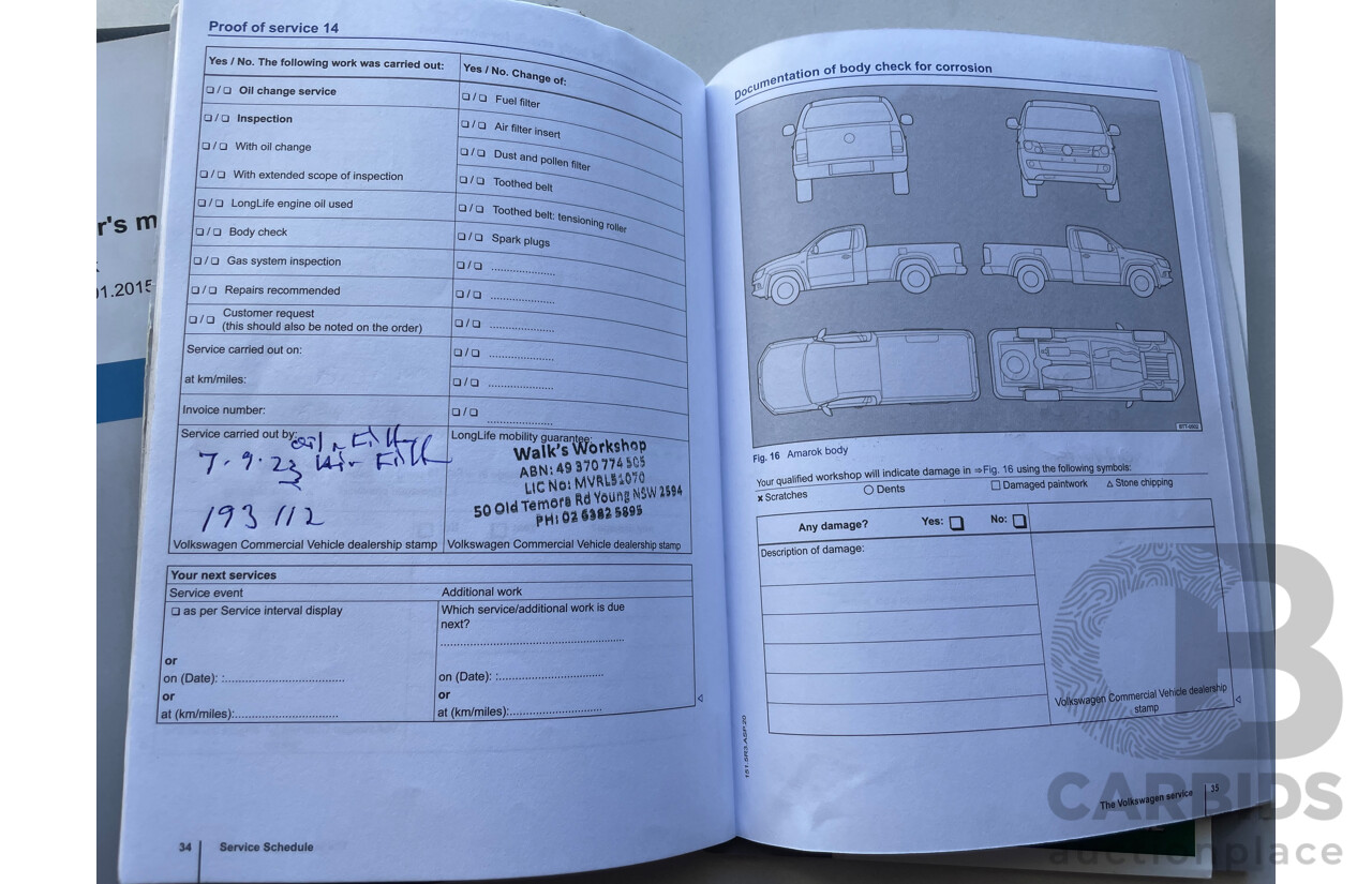 12/2015 Volkswagen Amarok Tdi420 Highline (4x4) 2H MY15 Dual Cab Utility White 2.0L