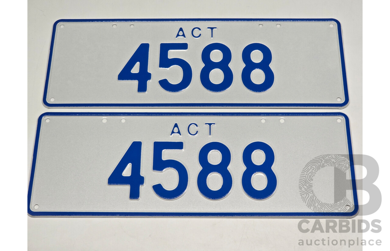 ACT 4-Digit Number Plate - 4588