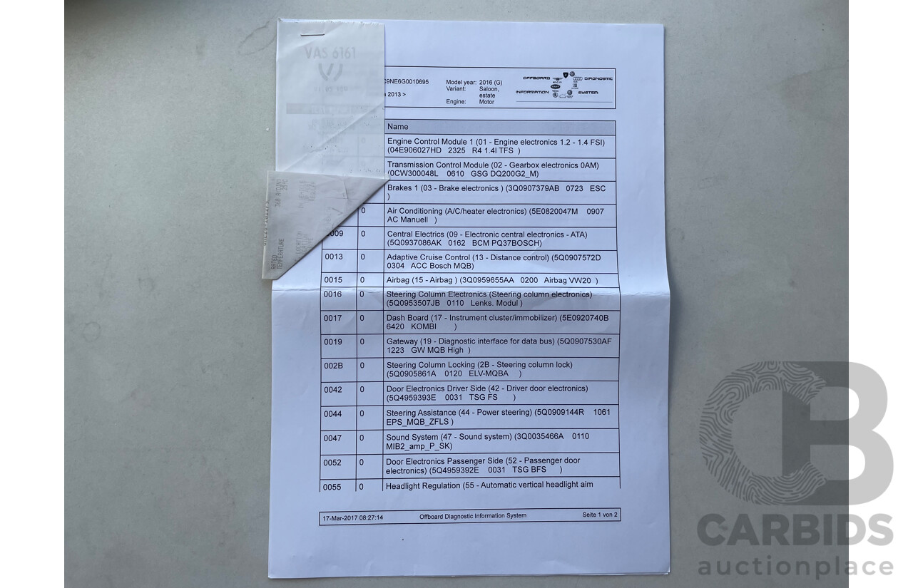 07/2015 Skoda Octavia 110 TSI AMBITION FWD NE MY16 4D Wagon Red 1.4L