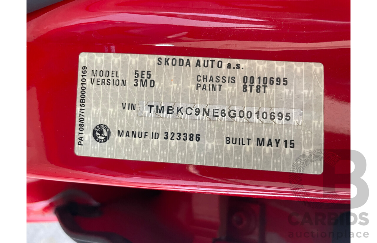 07/2015 Skoda Octavia 110 TSI AMBITION FWD NE MY16 4D Wagon Red 1.4L