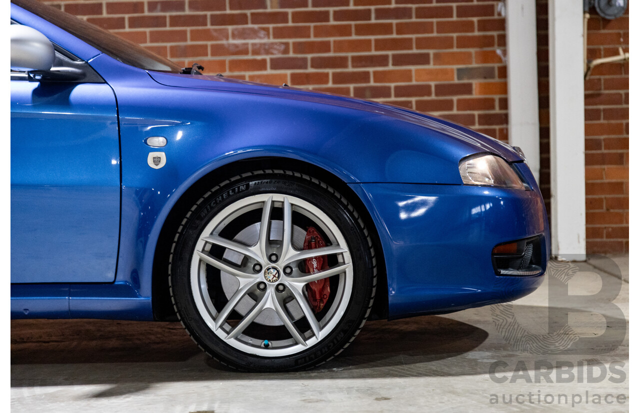 8/2010 Alfa Romeo GT 3.2 V6 100th Anniversary Limited Edition Build No #96 2d Coupe Atlantico Blue 3.2L