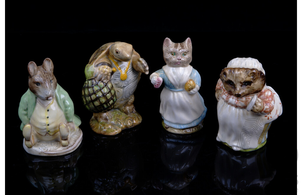 Collection Four Royal Albert Porcelain Beatrix Potter Figures