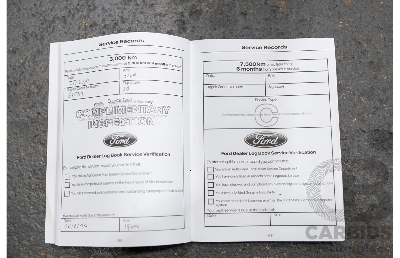 12/2018 Ford Ranger XL 3.2 (4x4) PX MKII 4d Crew C/Chas White Turbo Diesel 3.2L