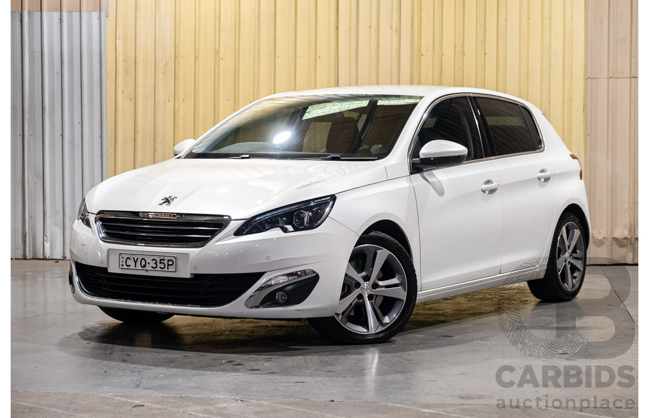 5/2015 Peugeot 308 Allure BLUE HDi T9 5d Hatchback White Turbo Diesel 2.0L