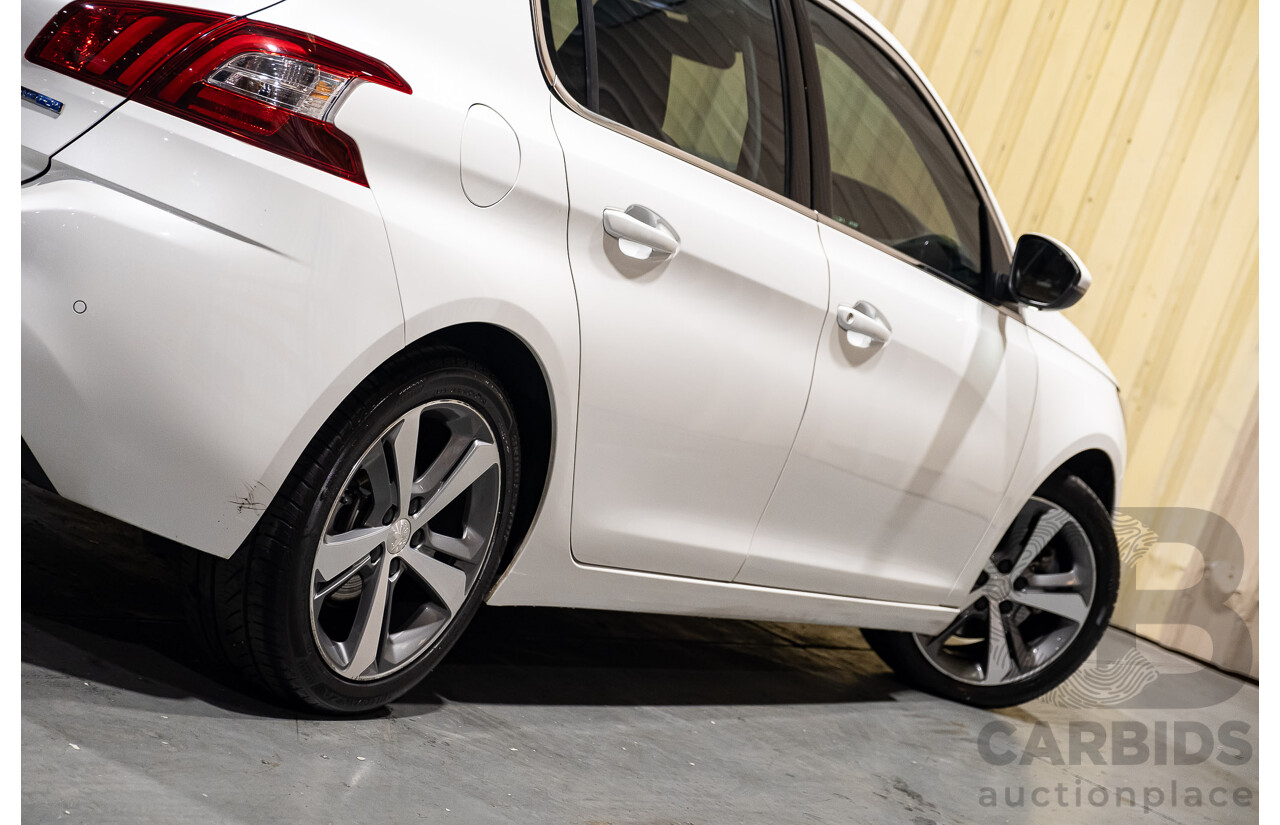5/2015 Peugeot 308 Allure BLUE HDi T9 5d Hatchback White Turbo Diesel 2.0L