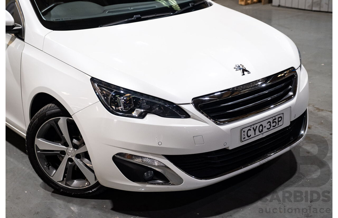 5/2015 Peugeot 308 Allure BLUE HDi T9 5d Hatchback White Turbo Diesel 2.0L