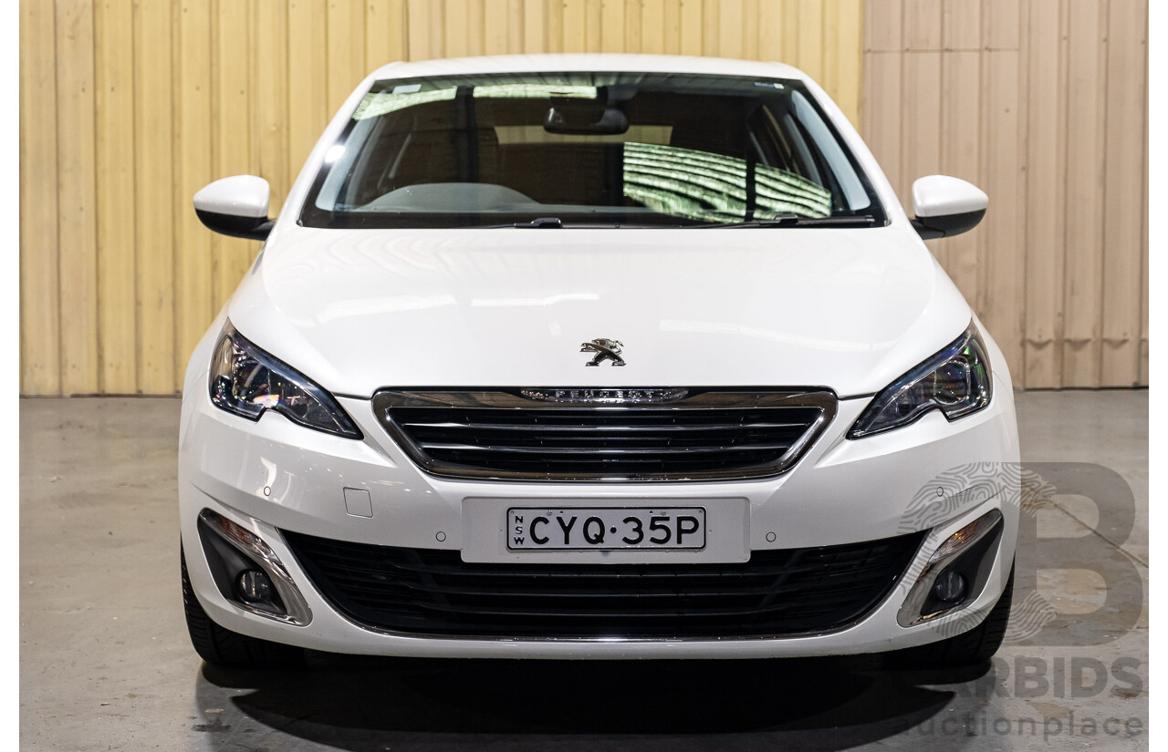 5/2015 Peugeot 308 Allure BLUE HDi T9 5d Hatchback White Turbo Diesel 2.0L
