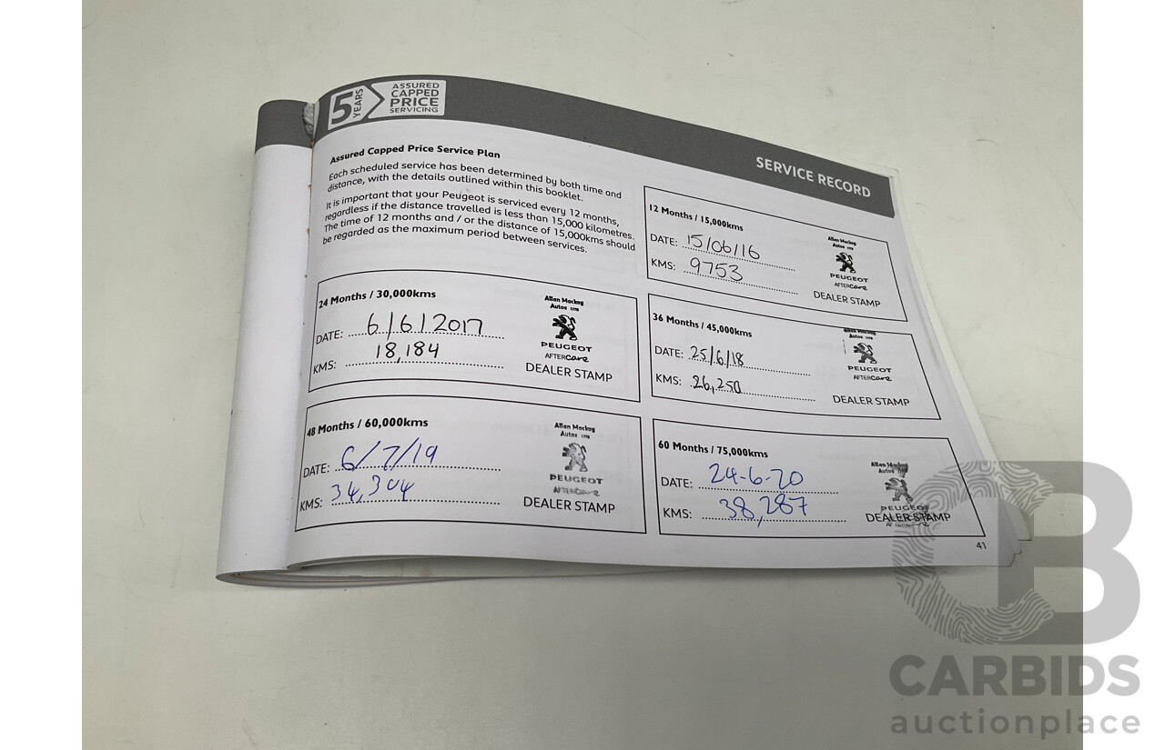 5/2015 Peugeot 308 Allure BLUE HDi T9 5d Hatchback White Turbo Diesel 2.0L