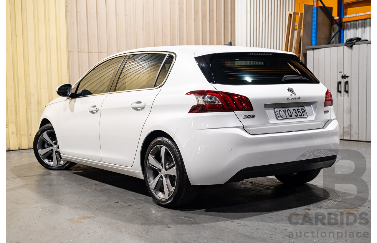 5/2015 Peugeot 308 Allure BLUE HDi T9 5d Hatchback White Turbo Diesel 2.0L