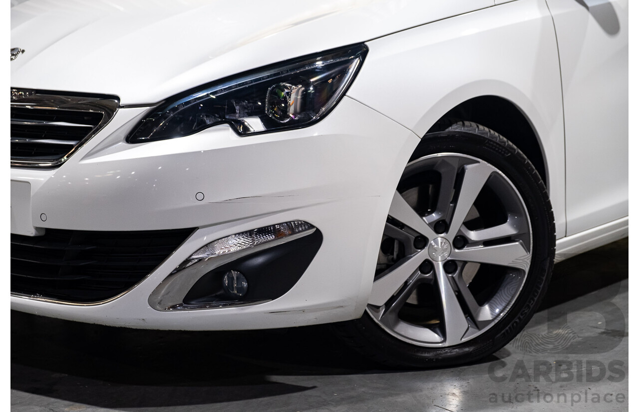 5/2015 Peugeot 308 Allure BLUE HDi T9 5d Hatchback White Turbo Diesel 2.0L