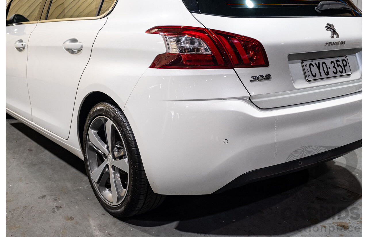 5/2015 Peugeot 308 Allure BLUE HDi T9 5d Hatchback White Turbo Diesel 2.0L