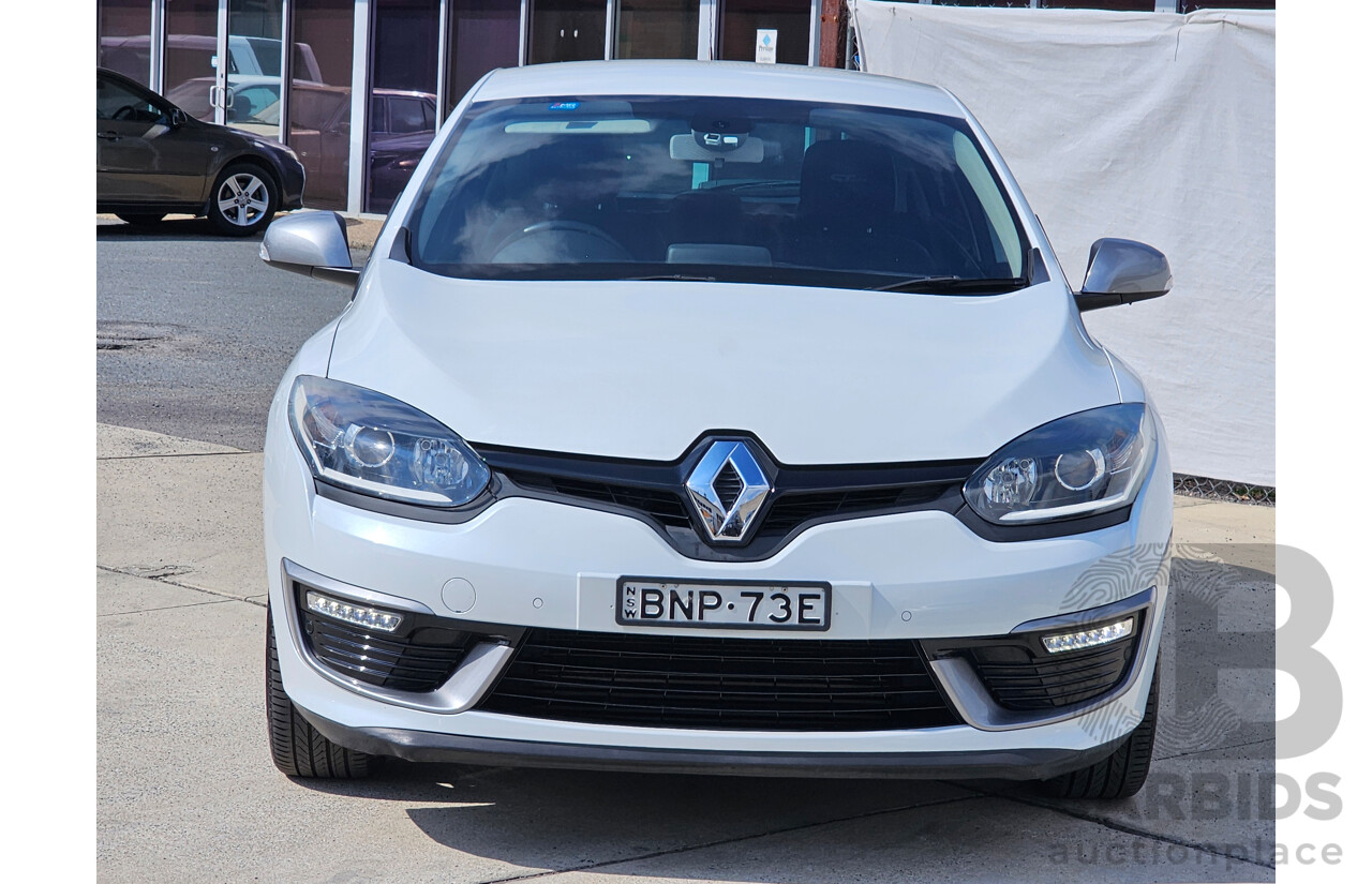 11/2015 Renault Megane Gt-Line B95 MY14 5d Hatchback White 1.2L