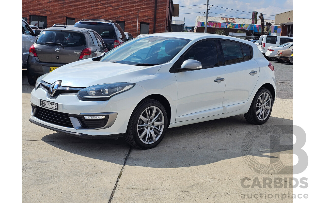 11/2015 Renault Megane Gt-Line B95 MY14 5d Hatchback White 1.2L