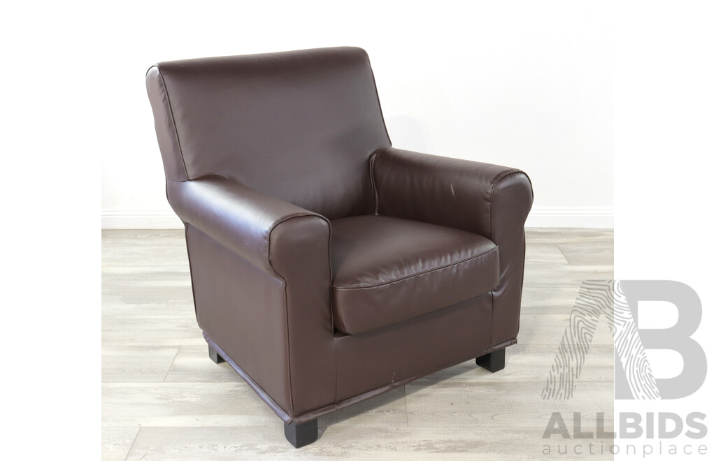 Leather Club Style Armchair