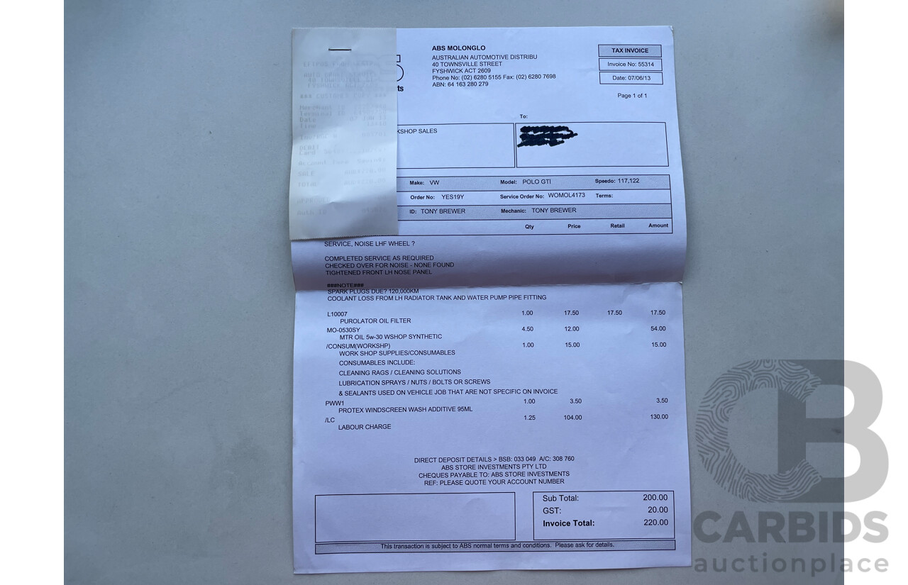 12/2006 Volkswagen Polo GTi FWD 9N 3D Hatchback Black 1.8L