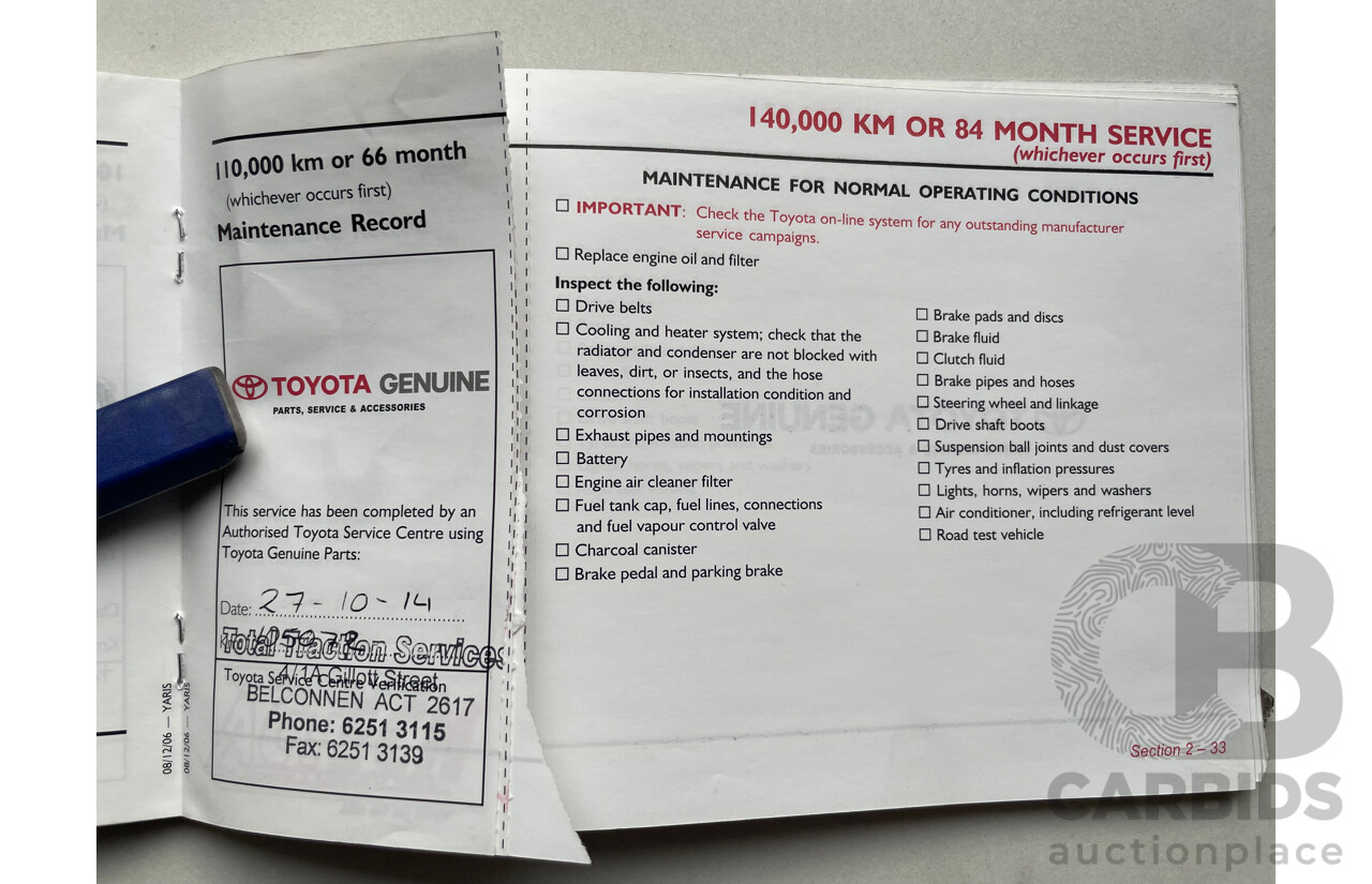 09/2007 Toyota Yaris YRS FWD NCP91R 5D Hatchback Silver 1.5L