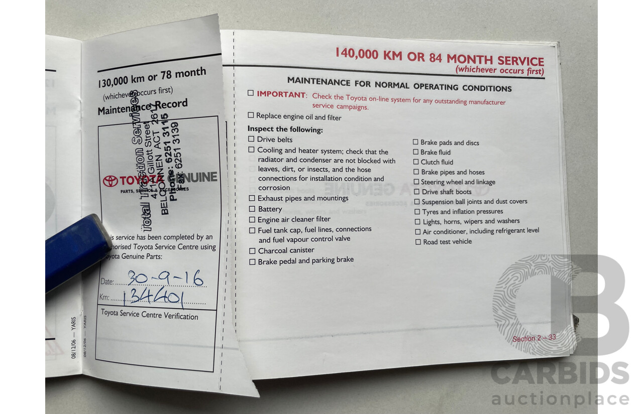 09/2007 Toyota Yaris YRS FWD NCP91R 5D Hatchback Silver 1.5L