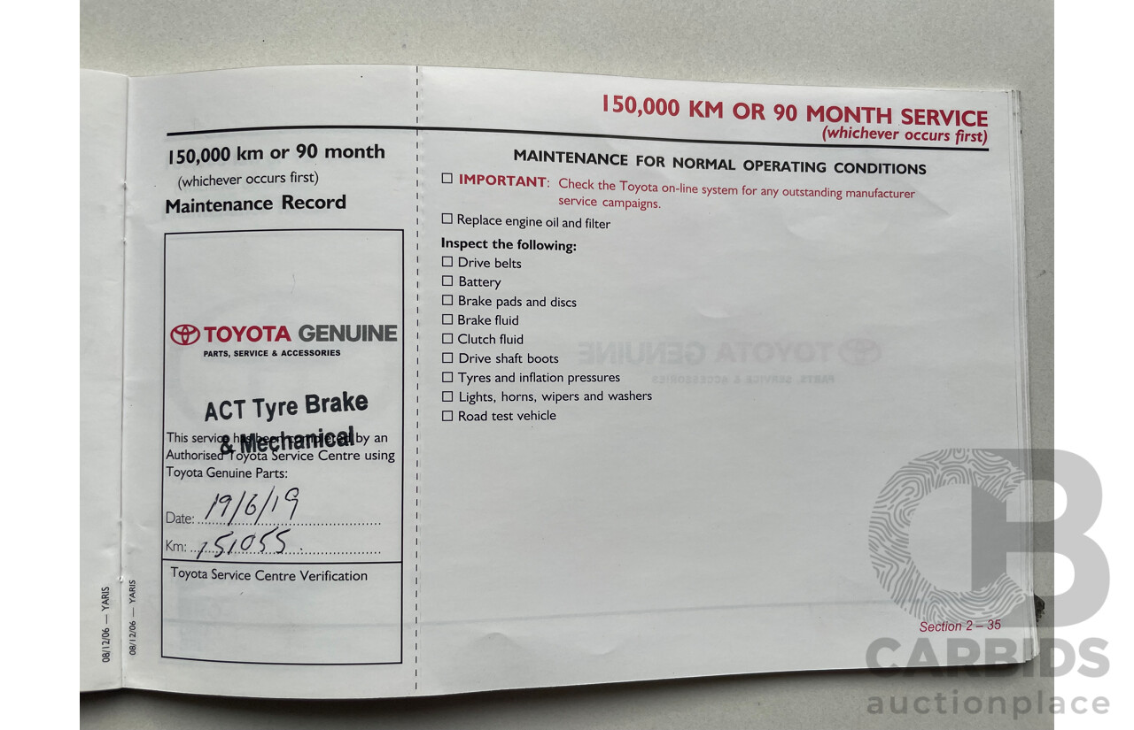 09/2007 Toyota Yaris YRS FWD NCP91R 5D Hatchback Silver 1.5L