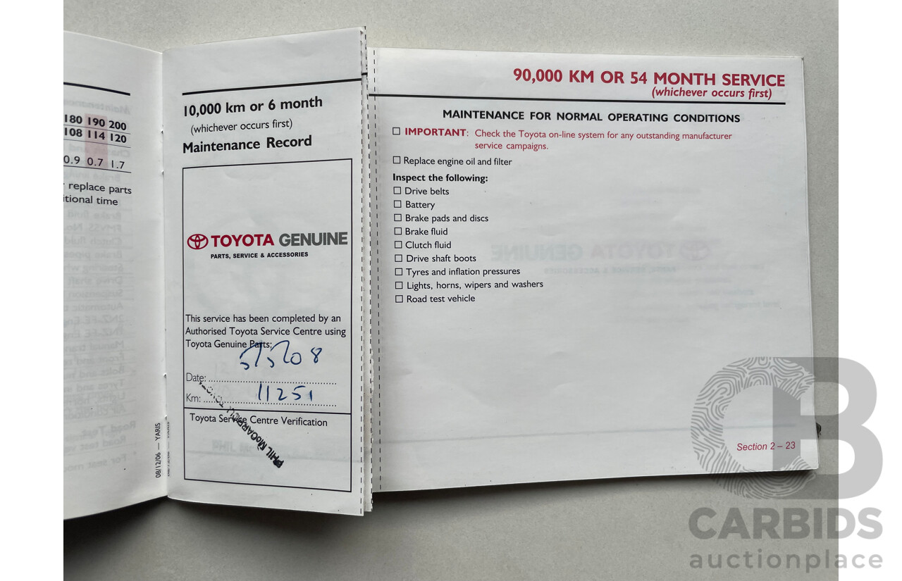 09/2007 Toyota Yaris YRS FWD NCP91R 5D Hatchback Silver 1.5L