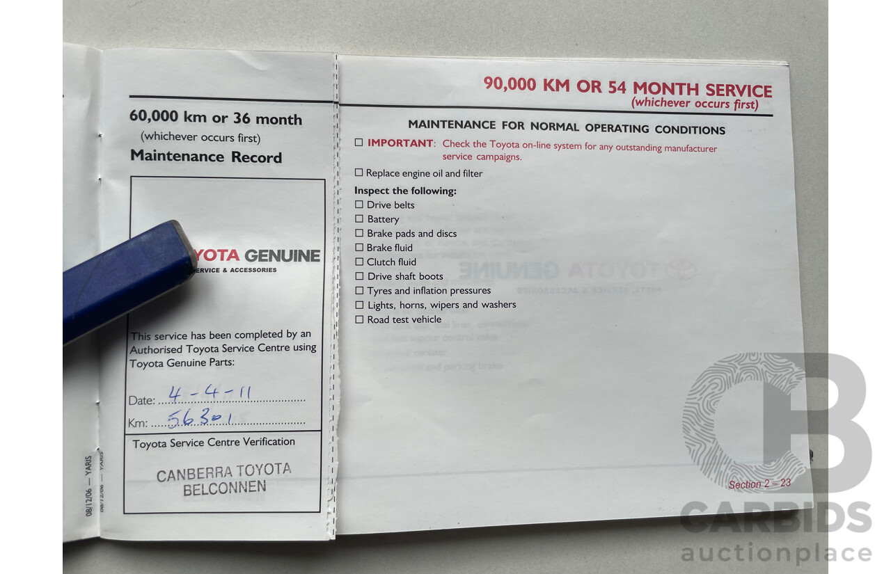 09/2007 Toyota Yaris YRS FWD NCP91R 5D Hatchback Silver 1.5L