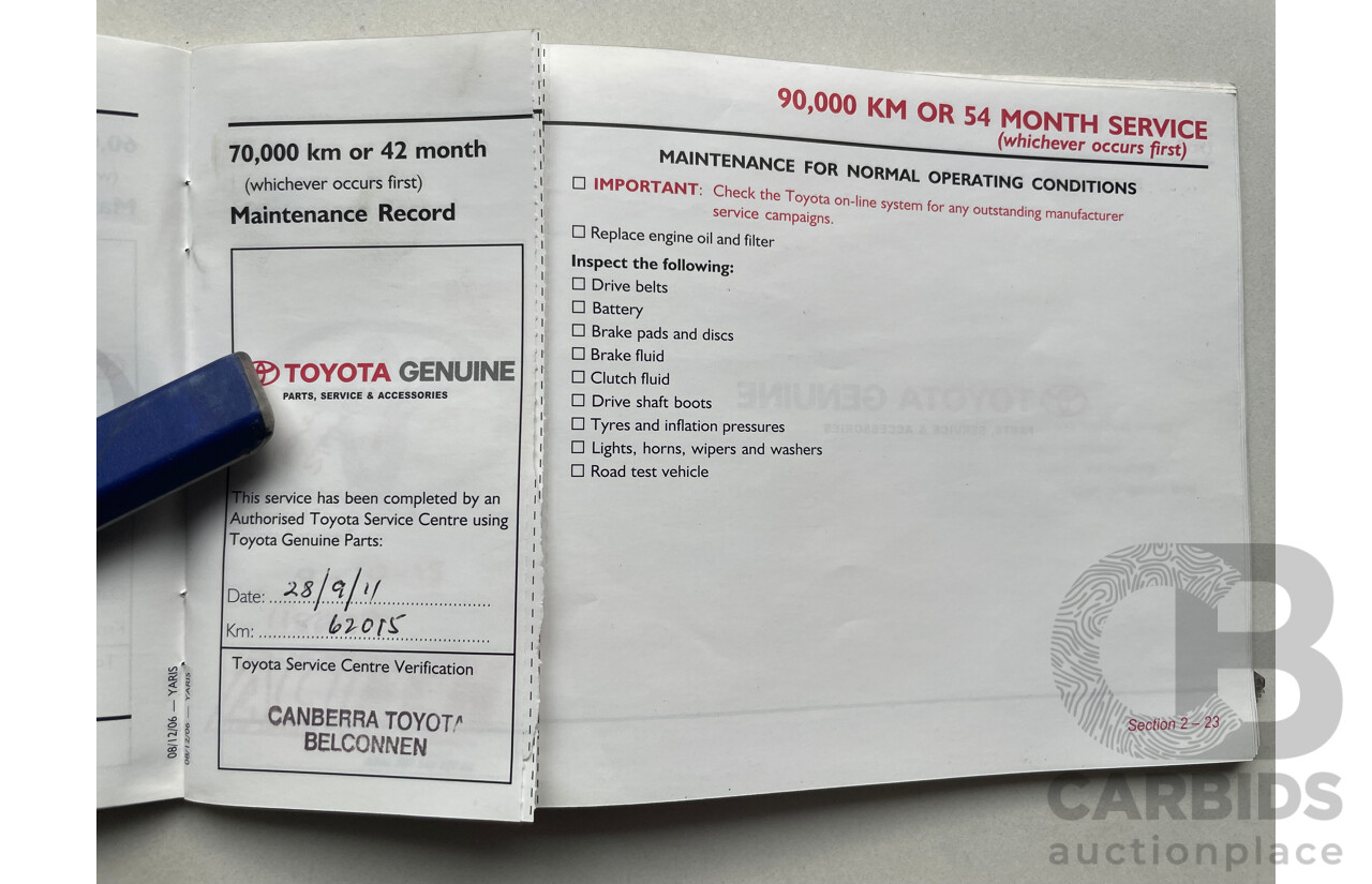 09/2007 Toyota Yaris YRS FWD NCP91R 5D Hatchback Silver 1.5L