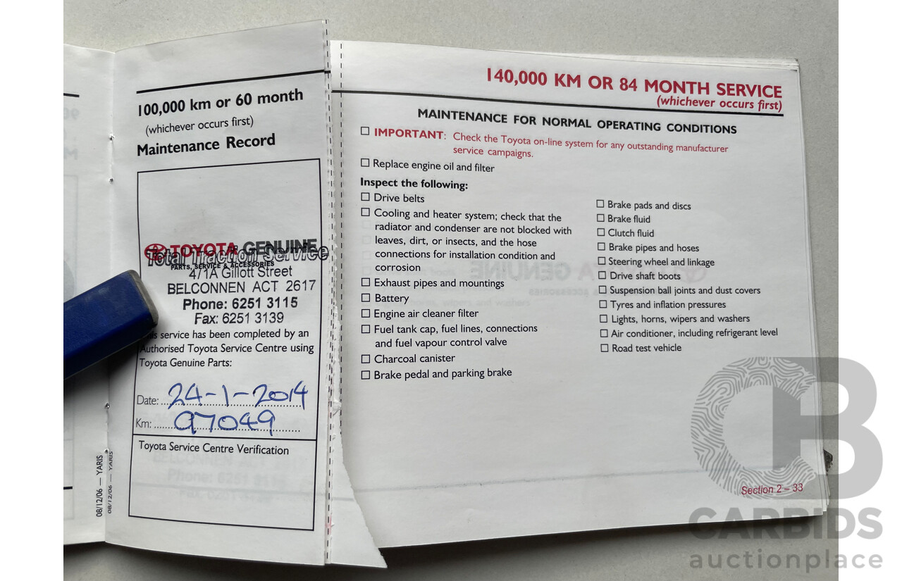 09/2007 Toyota Yaris YRS FWD NCP91R 5D Hatchback Silver 1.5L