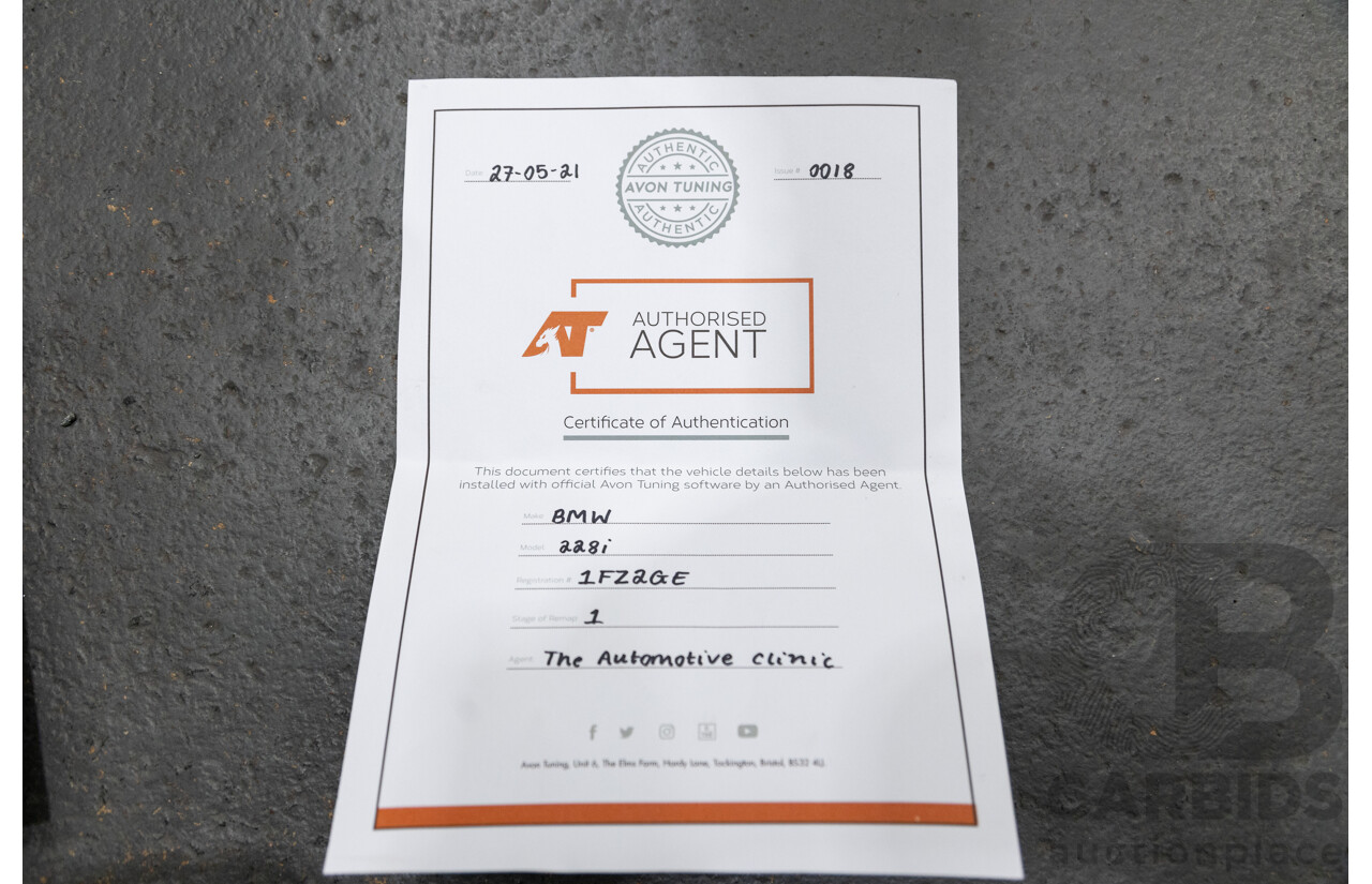 5/2016 BMW 228i M-Sport F22 MY16 2d Coupe Metallic Glacier Silver Turbo 2.0L