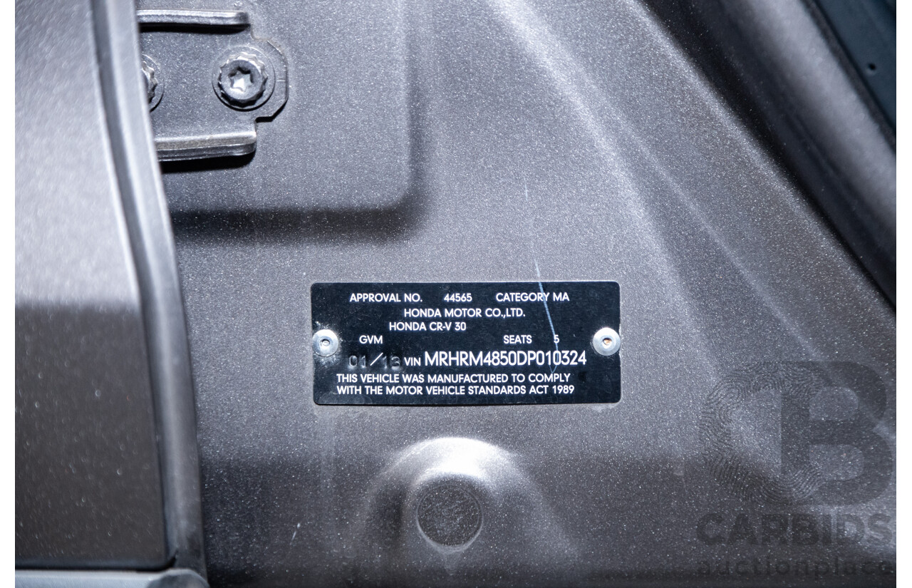 1/2013 Honda CRV VTi (4x4) 30 4d Wagon Metallic Grey 2.4L