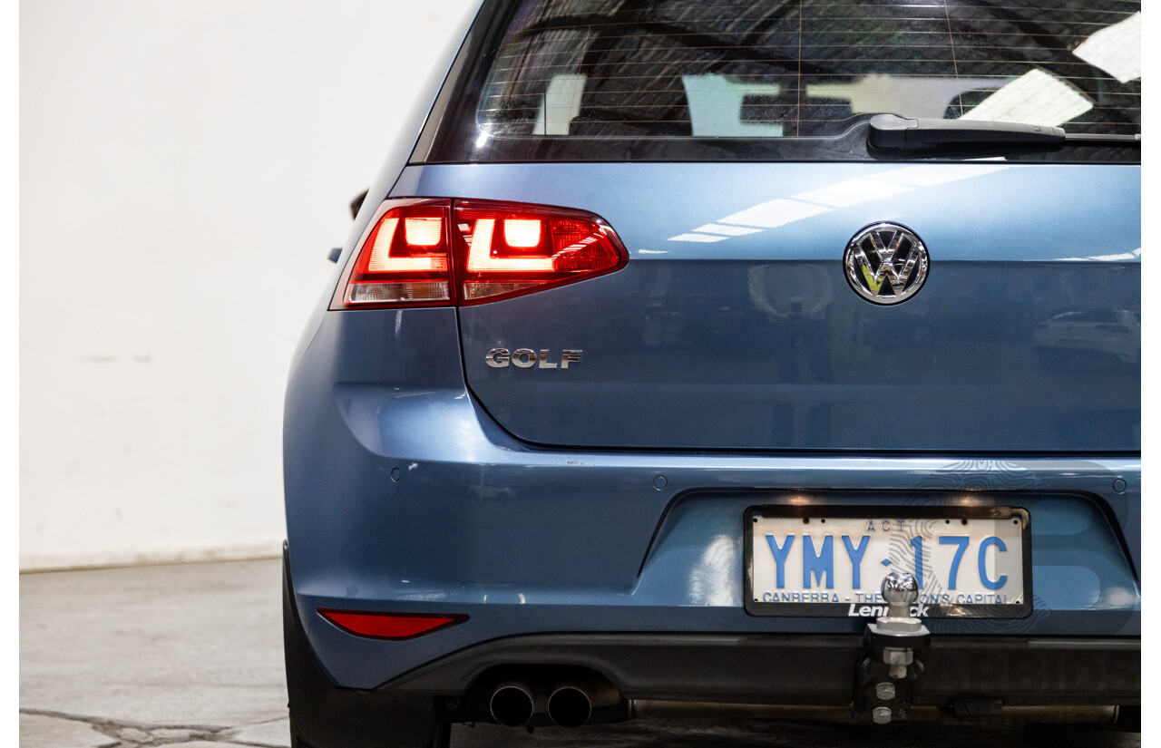 6/2014 Volkswagen Golf 110 TDI Highline AU MK7 MY14.5 5d Hatchback Pacific Blue Metallic Turbo Diesel 2.0L