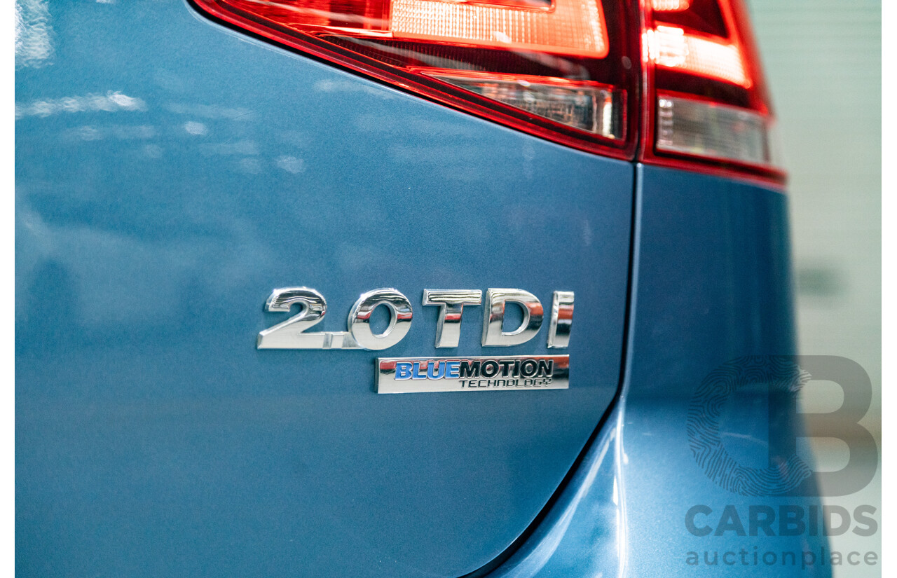 6/2014 Volkswagen Golf 110 TDI Highline AU MK7 MY14.5 5d Hatchback Pacific Blue Metallic Turbo Diesel 2.0L