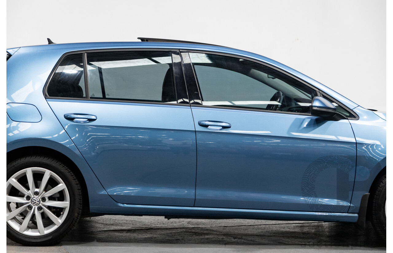 6/2014 Volkswagen Golf 110 TDI Highline AU MK7 MY14.5 5d Hatchback Pacific Blue Metallic Turbo Diesel 2.0L