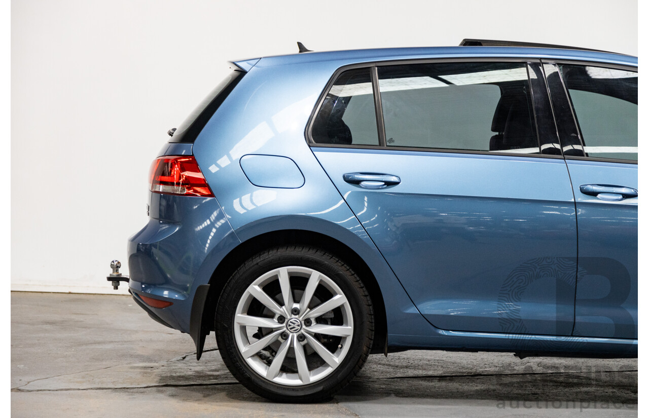 6/2014 Volkswagen Golf 110 TDI Highline AU MK7 MY14.5 5d Hatchback Pacific Blue Metallic Turbo Diesel 2.0L