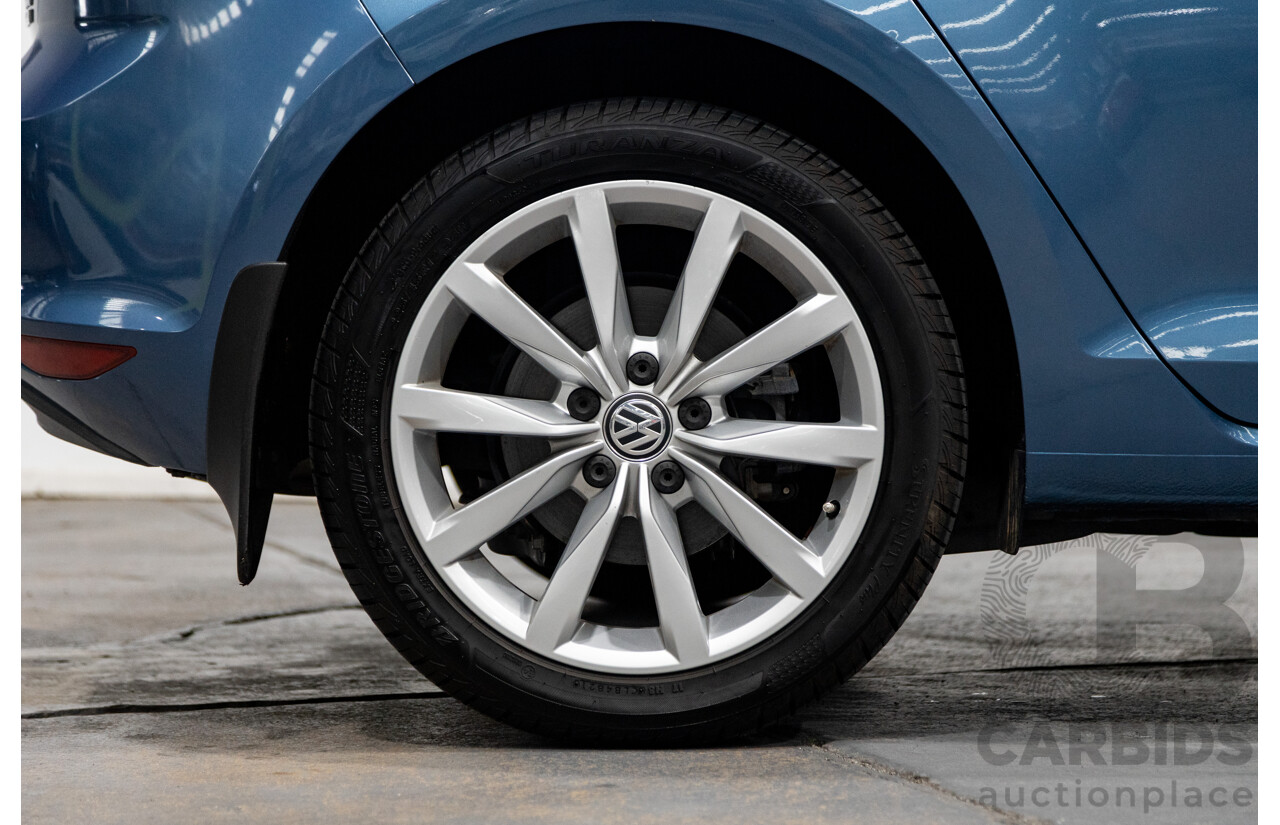 6/2014 Volkswagen Golf 110 TDI Highline AU MK7 MY14.5 5d Hatchback Pacific Blue Metallic Turbo Diesel 2.0L