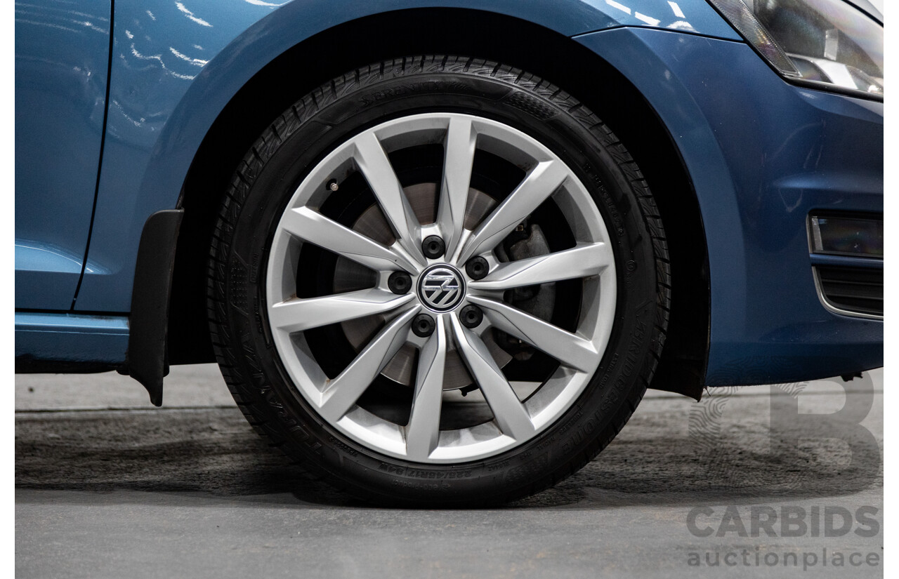 6/2014 Volkswagen Golf 110 TDI Highline AU MK7 MY14.5 5d Hatchback Pacific Blue Metallic Turbo Diesel 2.0L