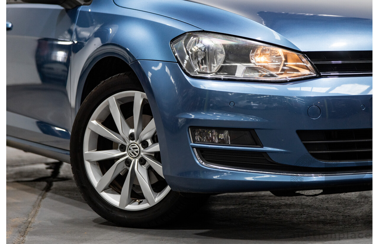 6/2014 Volkswagen Golf 110 TDI Highline AU MK7 MY14.5 5d Hatchback Pacific Blue Metallic Turbo Diesel 2.0L