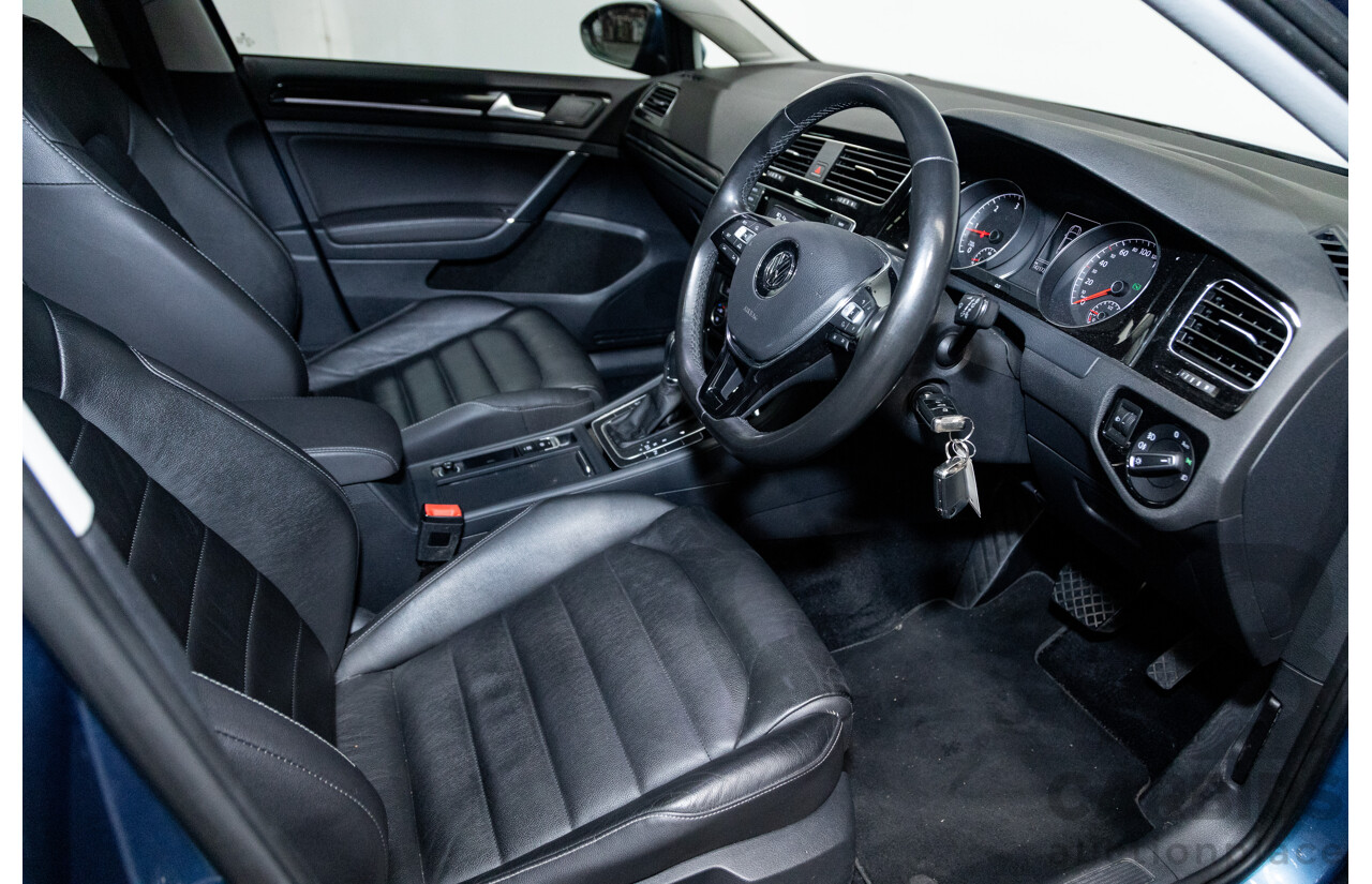 6/2014 Volkswagen Golf 110 TDI Highline AU MK7 MY14.5 5d Hatchback Pacific Blue Metallic Turbo Diesel 2.0L