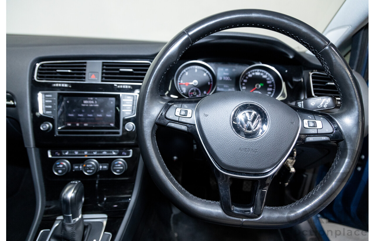 6/2014 Volkswagen Golf 110 TDI Highline AU MK7 MY14.5 5d Hatchback Pacific Blue Metallic Turbo Diesel 2.0L