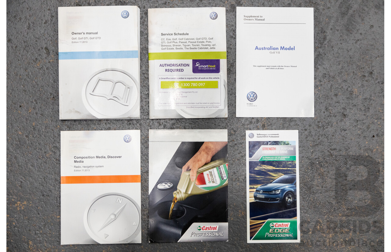 6/2014 Volkswagen Golf 110 TDI Highline AU MK7 MY14.5 5d Hatchback Pacific Blue Metallic Turbo Diesel 2.0L