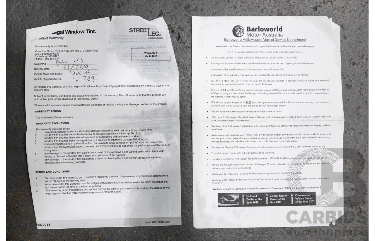 6/2014 Volkswagen Golf 110 TDI Highline AU MK7 MY14.5 5d Hatchback Pacific Blue Metallic Turbo Diesel 2.0L