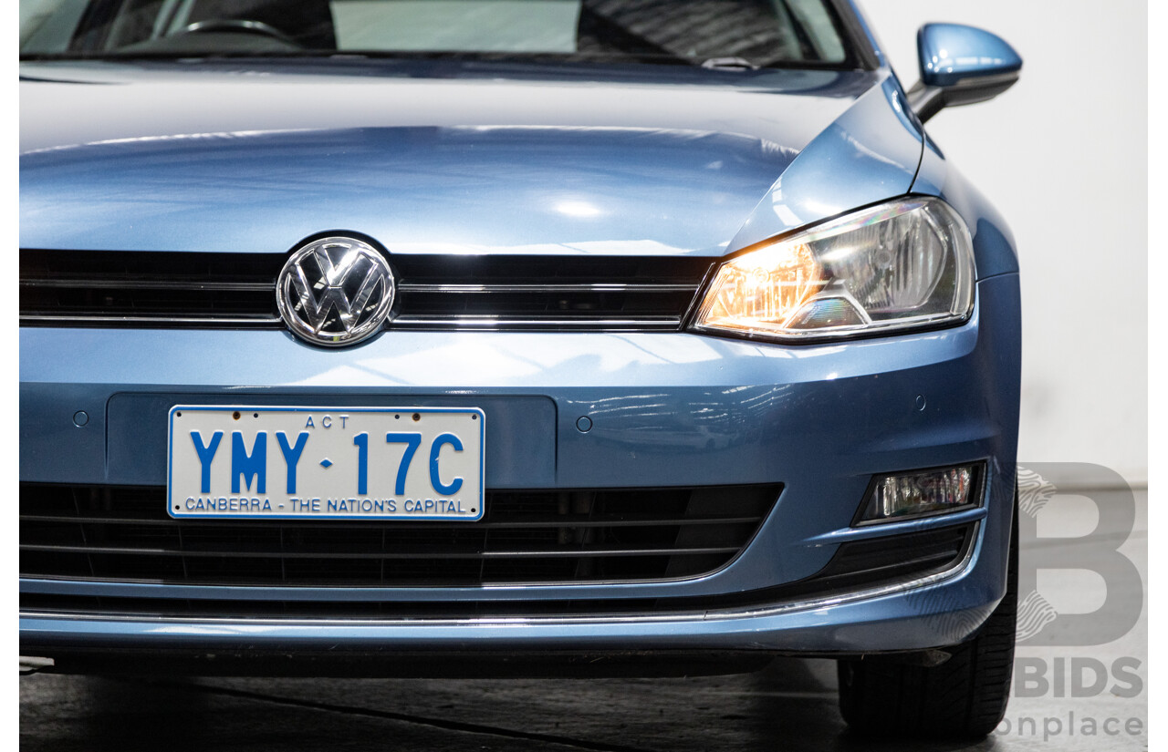 6/2014 Volkswagen Golf 110 TDI Highline AU MK7 MY14.5 5d Hatchback Pacific Blue Metallic Turbo Diesel 2.0L