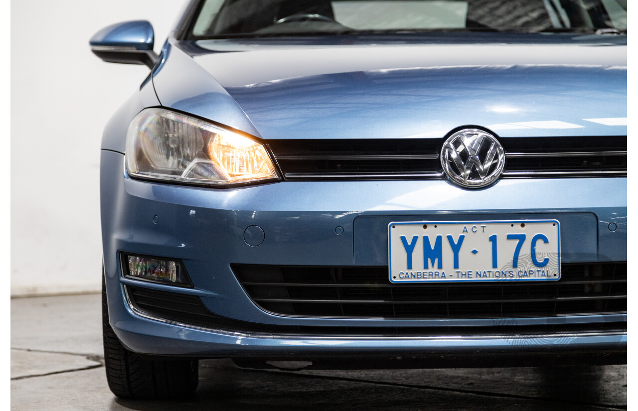 6/2014 Volkswagen Golf 110 TDI Highline AU MK7 MY14.5 5d Hatchback Pacific Blue Metallic Turbo Diesel 2.0L