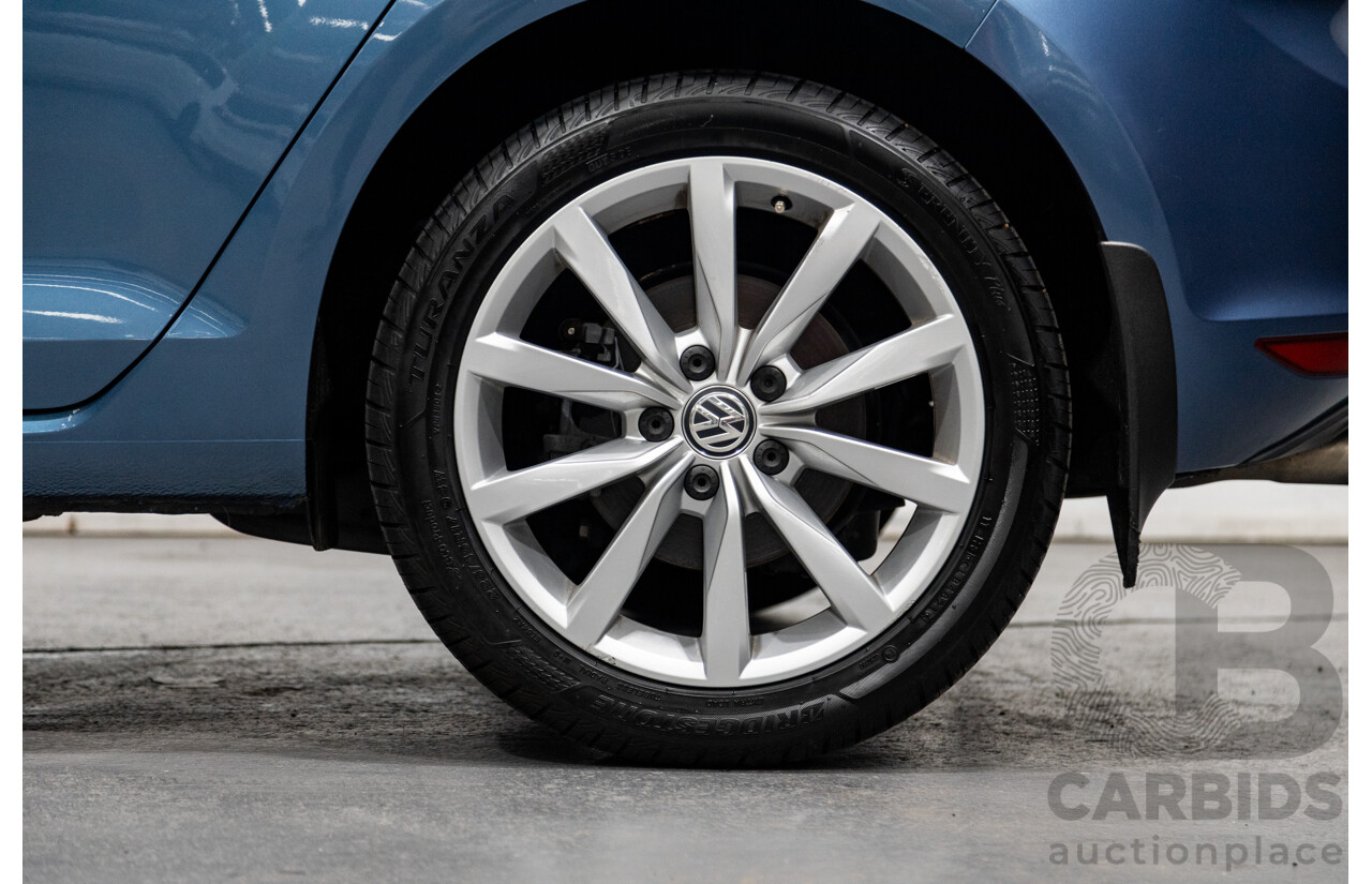 6/2014 Volkswagen Golf 110 TDI Highline AU MK7 MY14.5 5d Hatchback Pacific Blue Metallic Turbo Diesel 2.0L